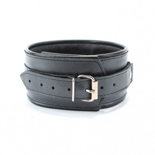 Ошейник из гладкой кожи - БДСМ Арсенал - купить с доставкой в Тамбове