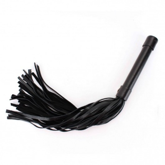 Чёрная плеть из нежной кожи - 45 см. - БДСМ Арсенал - купить с доставкой в Тамбове