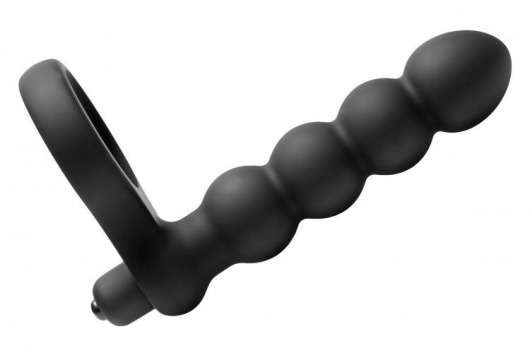 Насадка для двойного проникновения Double Fun Cock Ring with Double Penetration Vibe - XR Brands - в Тамбове купить с доставкой