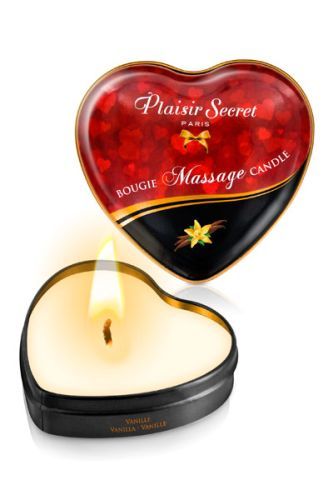Массажная свеча с ароматом ванили Bougie Massage Candle - 35 мл. - Plaisir Secret - купить с доставкой в Тамбове
