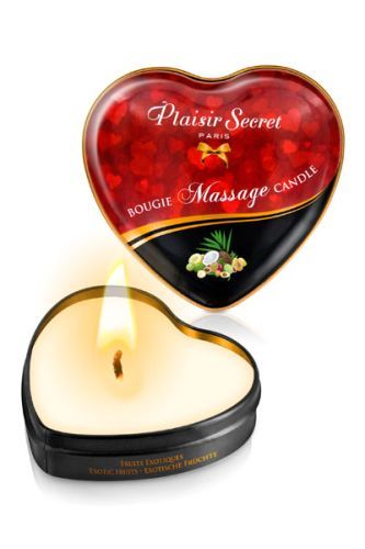 Массажная свеча с ароматом экзотических фруктов Bougie Massage Candle - 35 мл. - Plaisir Secret - купить с доставкой в Тамбове