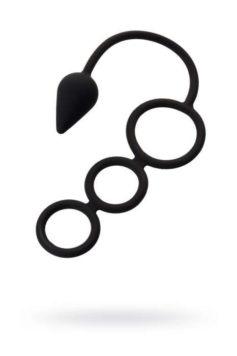 Тройное эрекционное кольцо с анальным хвостом Drop S-size - Erotist Adult Toys - в Тамбове купить с доставкой