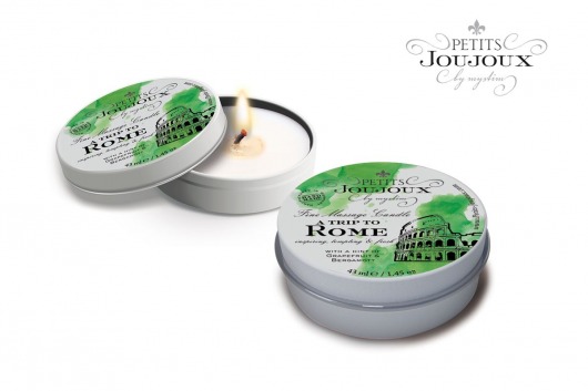 Массажная свеча Petits Joujoux Rome с ароматом грейпфрута и бергамота - 33 гр. - MyStim - купить с доставкой в Тамбове
