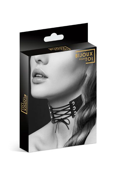 Оригинальный ошейник-чокер со шнуровкой - Bijoux Pour Toi - купить с доставкой в Тамбове