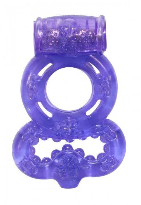 Фиолетовое эрекционное кольцо Rings Treadle с подхватом - Lola Games - в Тамбове купить с доставкой