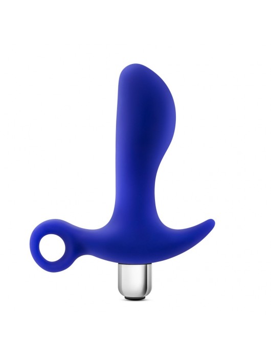 Синий стимулятор простаты с ручкой-кольцом Performance Prostimulator 02 - Blush Novelties - в Тамбове купить с доставкой