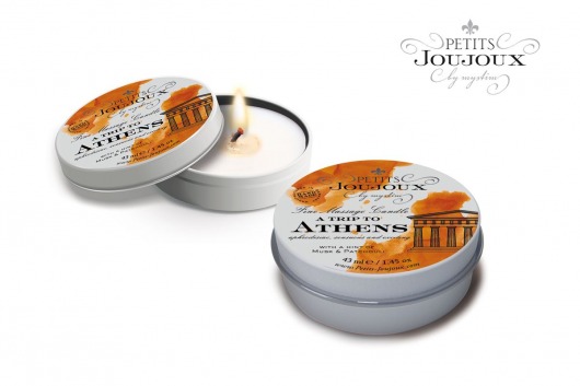 Массажная свеча Petits Joujoux Athens с ароматом муската и пачули - 33 гр. - MyStim - купить с доставкой в Тамбове