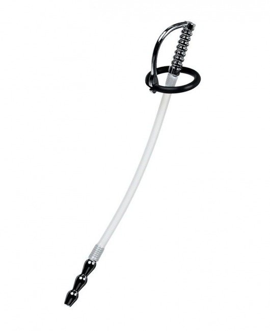 Силиконовый уретральный плаг со сменными фиксирующими кольцами Metal - ToyFa - купить с доставкой в Тамбове