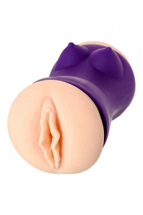 Двухсторонний мастурбатор JOS YARA в фиолетовой колбе - JOS - в Тамбове купить с доставкой