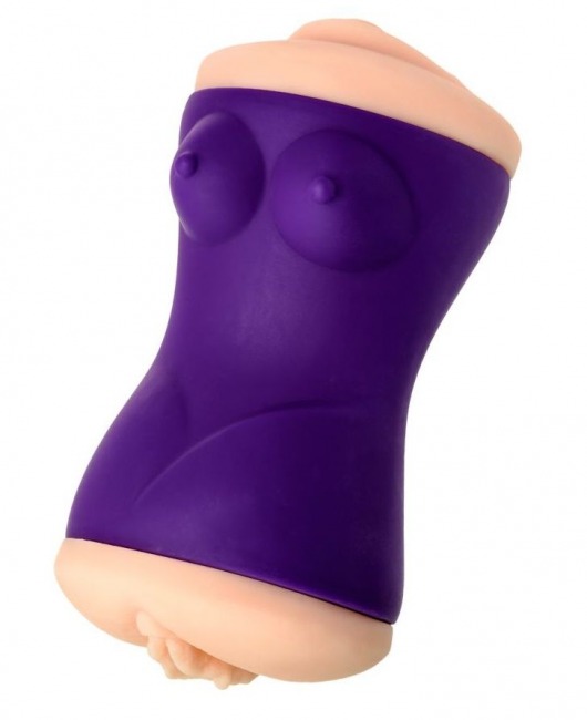 Двухсторонний мастурбатор JOS YARA в фиолетовой колбе - JOS - в Тамбове купить с доставкой
