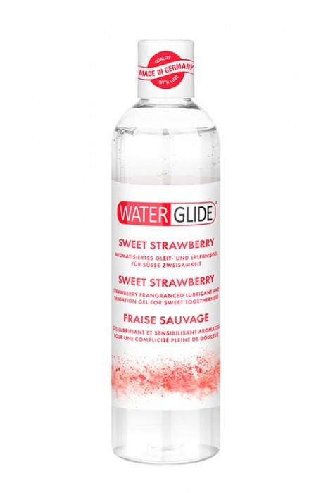 Лубрикант на водной основе с ароматом клубники SWEET STRAWBERRY - 300 мл. - Waterglide - купить с доставкой в Тамбове