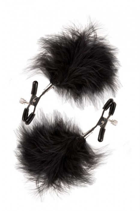 Зажимы для сосков с пухом FEATHERED NIPPLE CLAMPS - Blush Novelties - купить с доставкой в Тамбове
