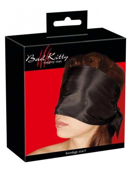 Широкая повязка-шарф на глаза Bad Kitty Bondage Scarf - Orion - купить с доставкой в Тамбове