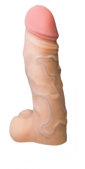 Реалистичная насадка с мошонкой REAL Standard - 15,5 см. - LOVETOY (А-Полимер) - купить с доставкой в Тамбове