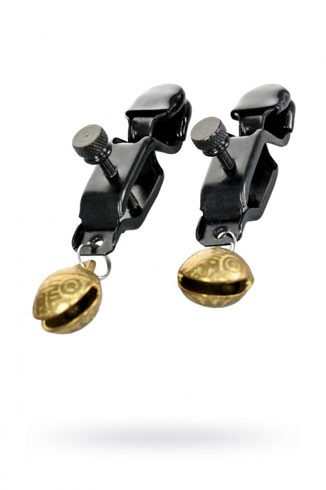 Черно-золотистые зажимы для сосков TOYFA Theatre - ToyFa - купить с доставкой в Тамбове