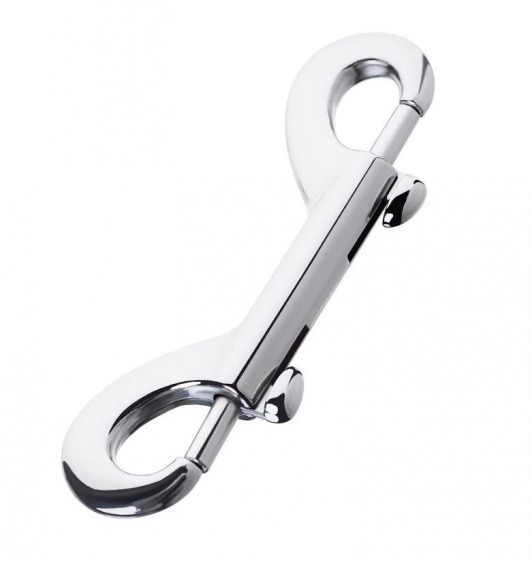 Серебристый двухсторонний карабин TOYFA Metal - ToyFa - купить с доставкой в Тамбове