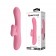 Розовый вибратор-кролик Gina с клиторальной щеточкой - 20,5 см. - Baile купить в Тамбове с доставкой в Orgasmix.ru Розовый вибратор-кролик Gina с клиторальной щеточкой - 20,5 см. - Baile